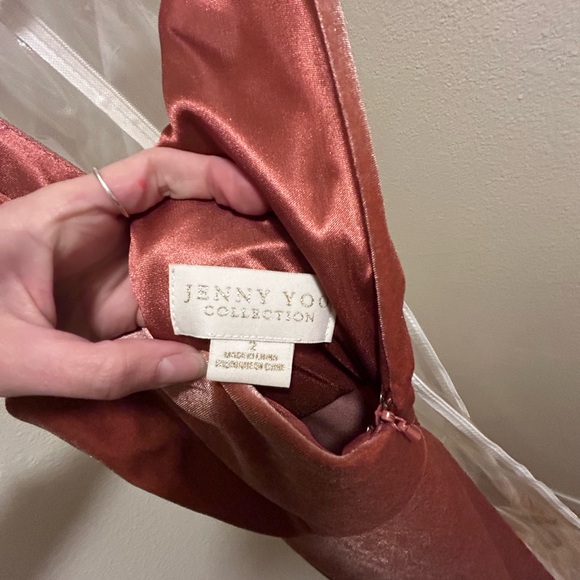 Jenny Yoo Logan Deep-V Velvet Column Gown - Picture 2 of 3